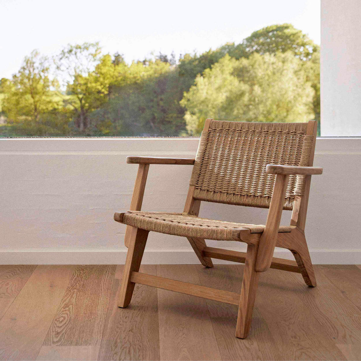 LOUNGESESSEL  - Hellbraun/Teakfarben, Natur, Holz/Papier (68/71/72cm) - Gardenson