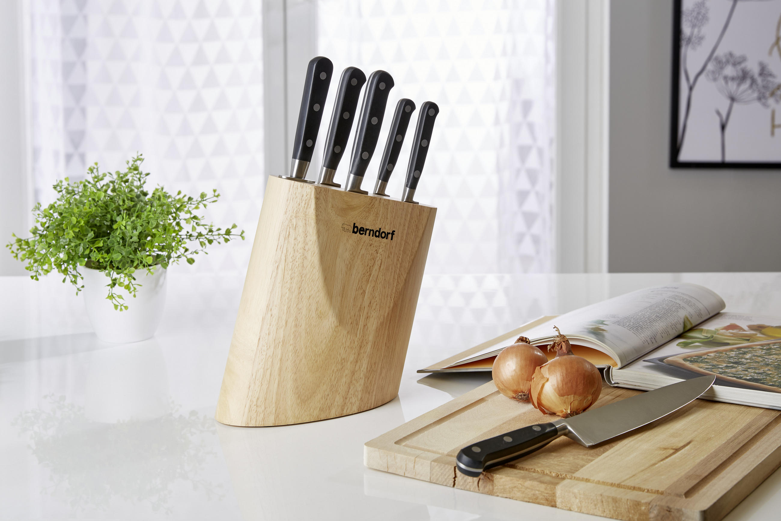 MESSERBLOCK PROFI LINE 7-teilig  - Schwarz/Braun, MODERN, Holz/Metall (21.3/36/11.5cm) - Berndorf