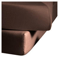 CEARȘAF CU ELASTIC 100/200 cm  - maro, Basics (100/200cm)