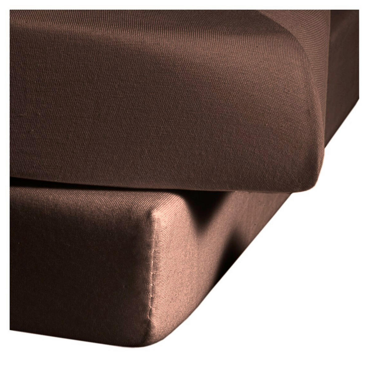 CEARȘAF CU ELASTIC 100/200 cm  - maro, Basics (100/200cm)