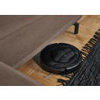 ECKSOFA in Chenille Braun  305/224 cm  - Schwarz/Braun, Design, Textil/Metall (305/224cm) - Dieter Knoll