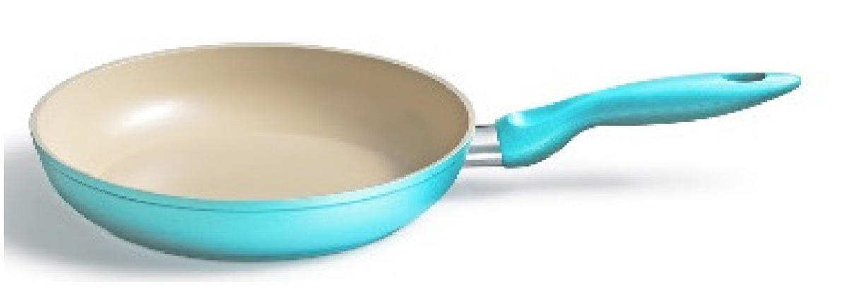 PFANNE  - Türkis/Creme, KONVENTIONELL, Metall (45,30/26,80/6,5cm) - Kelomat