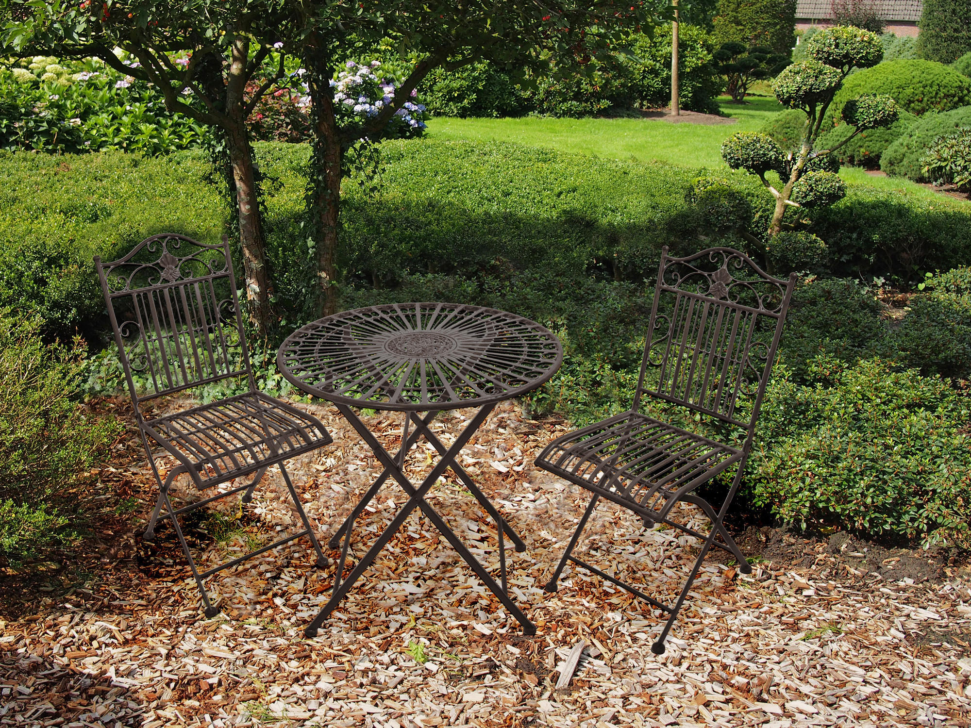 BALKONSET  - Rostfarben, Basics, Metall (40/92/39cm) - Gardenson