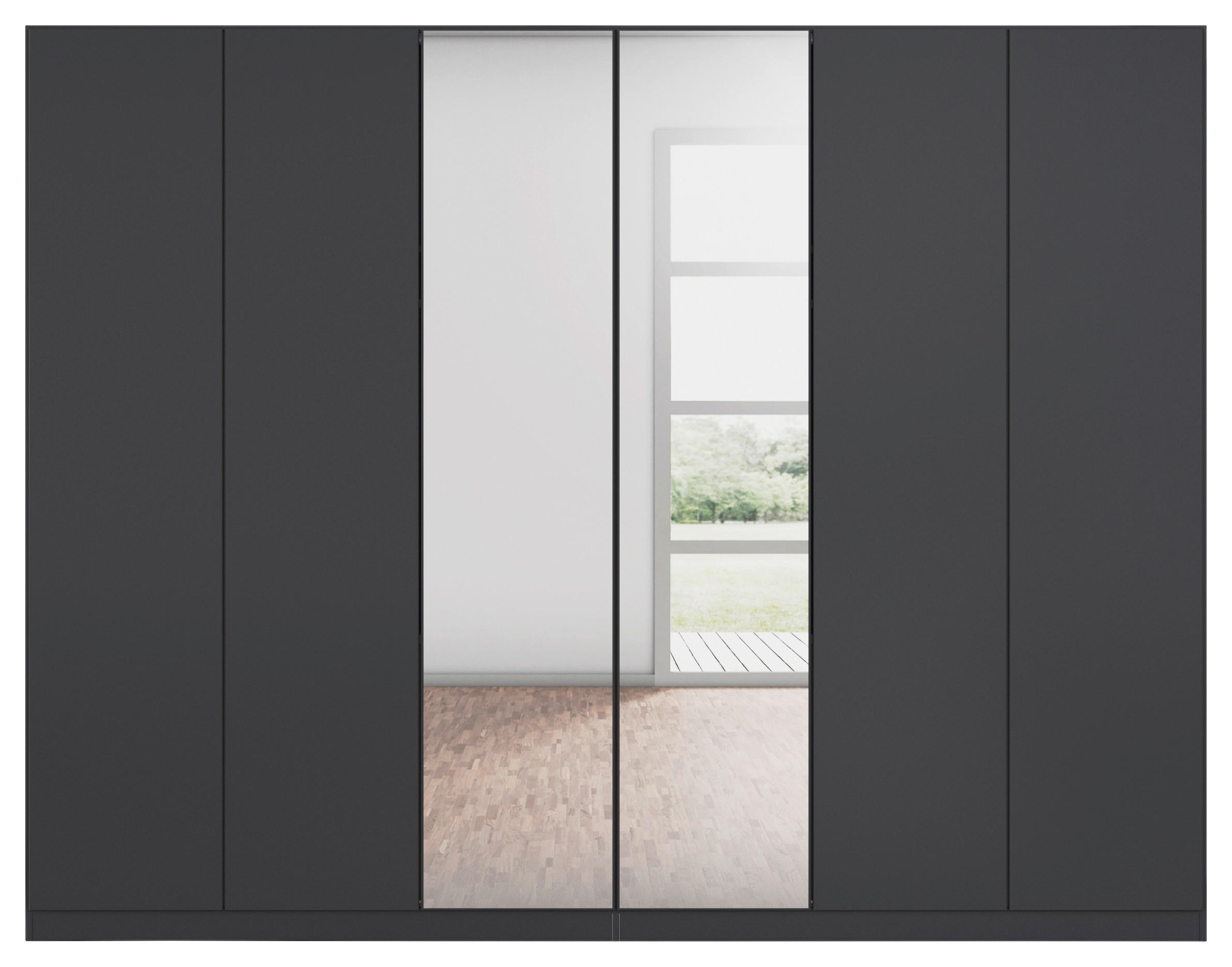 FALTTÜRENSCHRANK in Dunkelgrau  - Dunkelgrau, Holzwerkstoff (271/210/54cm) - Boxxx