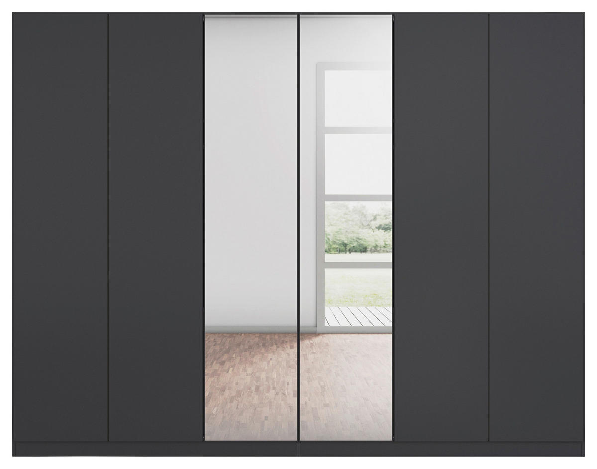 FALTTÜRENSCHRANK in Dunkelgrau  - Dunkelgrau, Holzwerkstoff (271/210/54cm) - Boxxx
