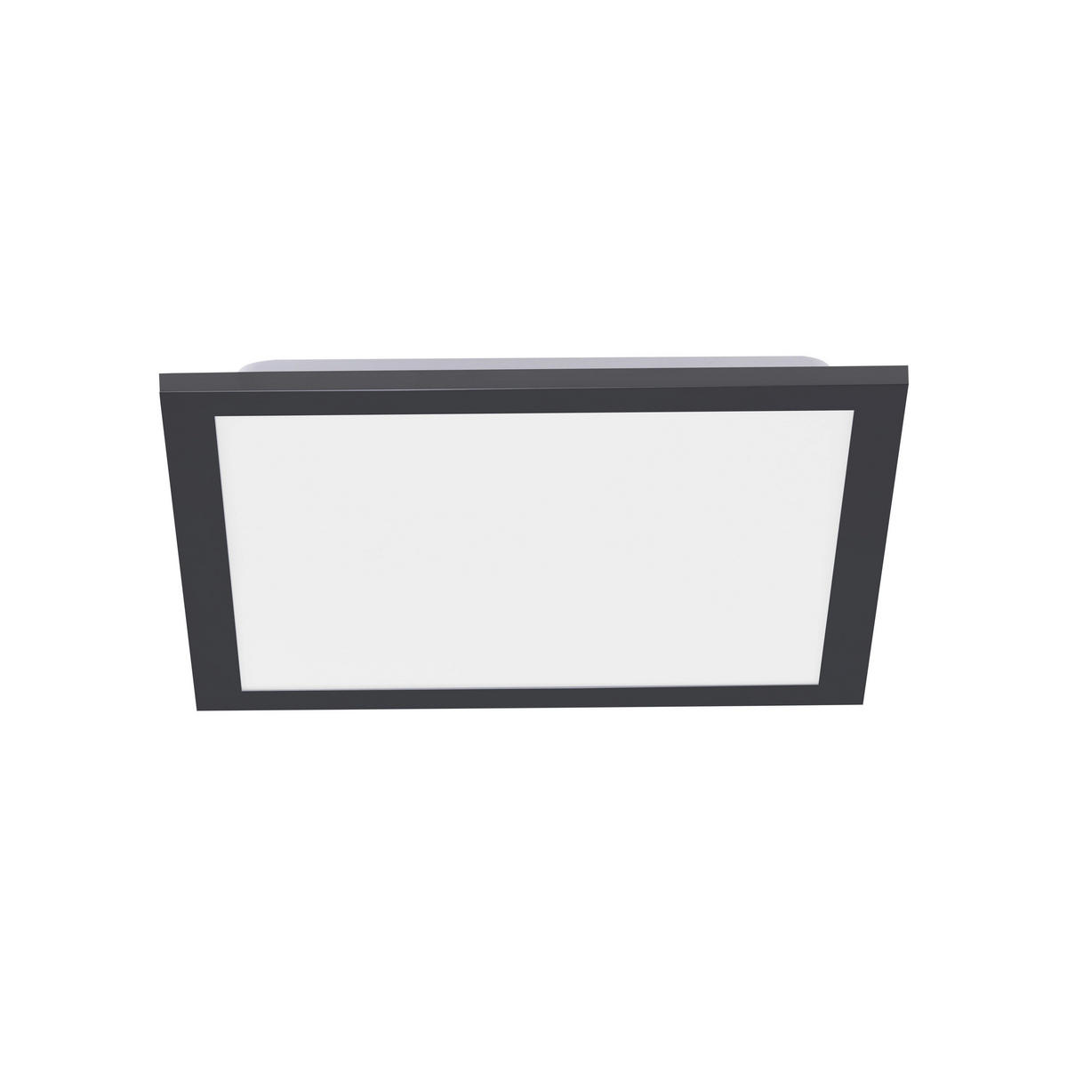 LED-DECKENLEUCHTE 29,5/29,5/6 cm   - Schwarz, Basics, Kunststoff/Metall (29,5/29,5/6cm)