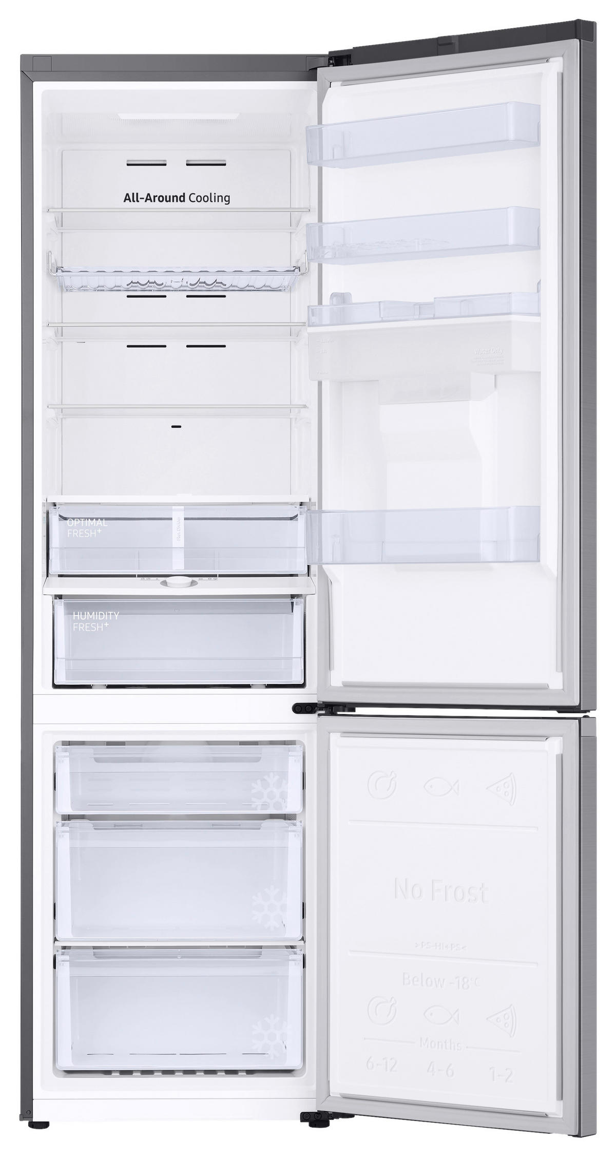 KÜHL-GEFRIER-KOMBINATION RB38C635ES9/EF  - Edelstahlfarben, Basics, Glas/Kunststoff (65,8/203/59,5cm) - Samsung