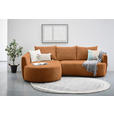 ECKSOFA  in Chenille Rostfarben  - Rostfarben/Schwarz, MODERN, Kunststoff/Textil (179/287cm) - Carryhome