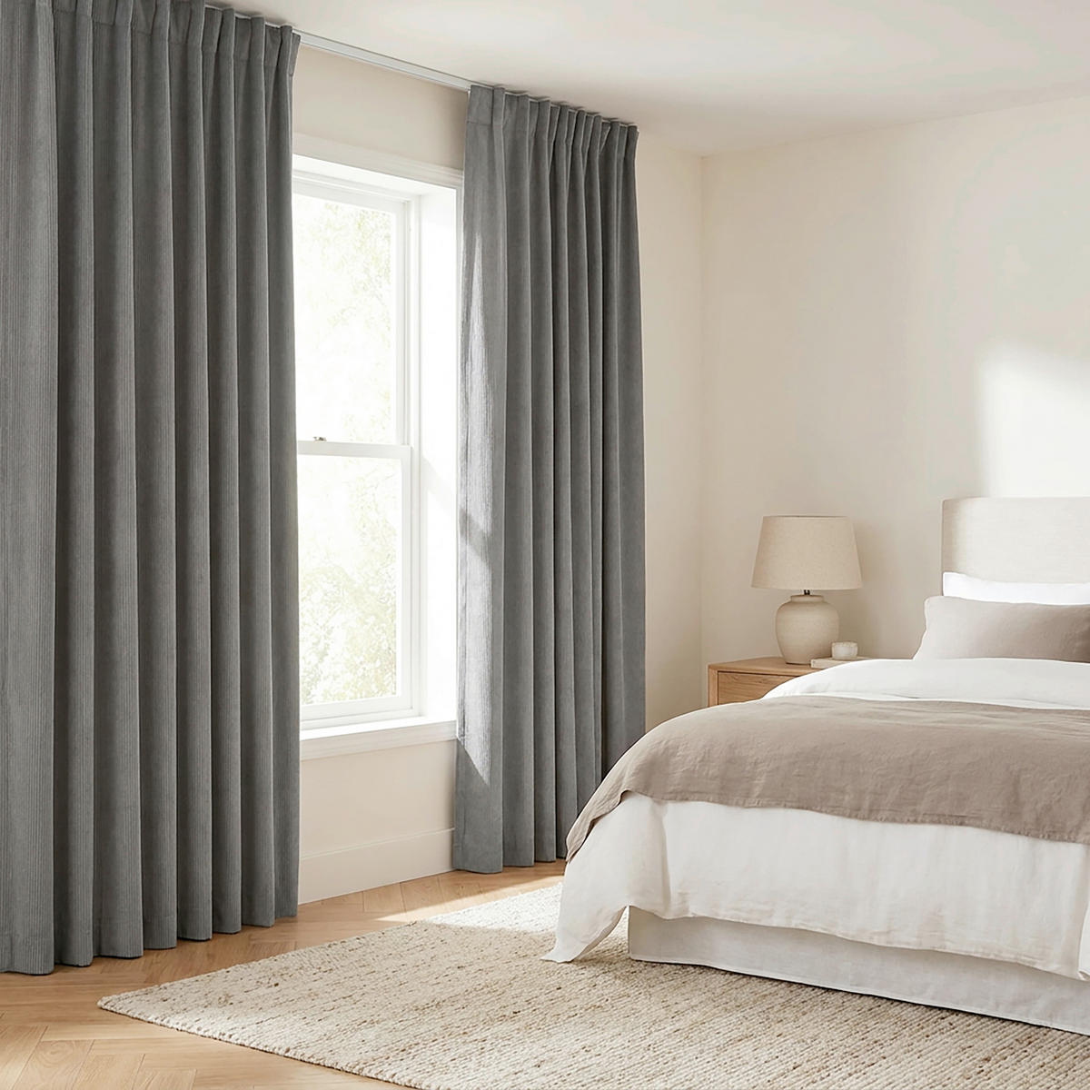 FERTIGVORHANG blickdicht  - Grau, Basics, Textil (140/240cm)