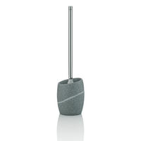 WC-BÜRSTENGARNITUR in Metall  Kunststoff   - Silberfarben/Grau, Basics, Kunststoff/Metall (10,5/37cm) - Kela