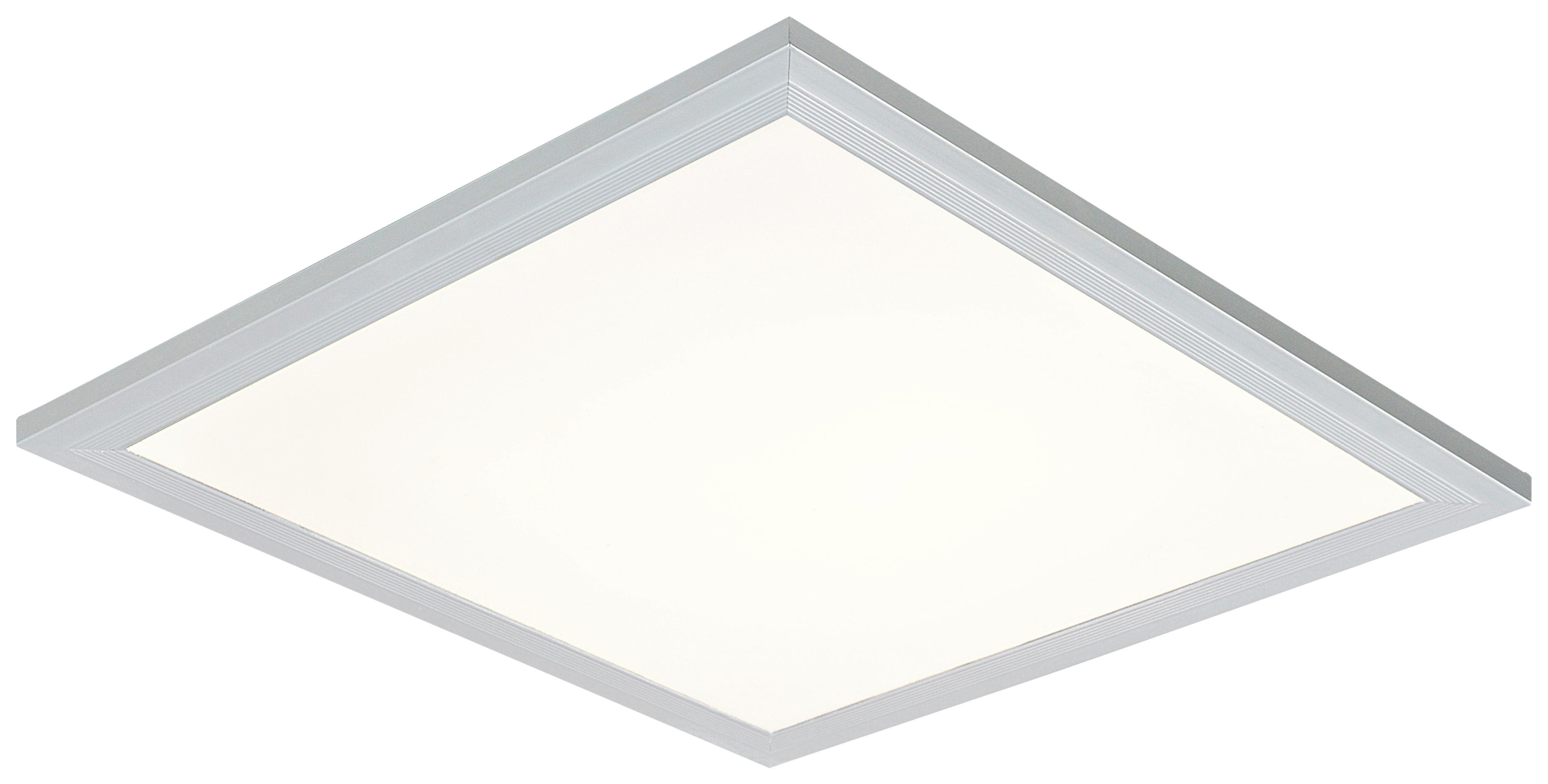 LED-DECKENLEUCHTE 12 W    30/30/6 cm  - Silberfarben/Weiß, Basics, Kunststoff/Metall (30/30/6cm) - Boxxx