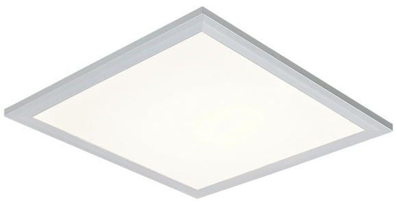 LED-DECKENLEUCHTE 12 W 30/30/6 cm - Silberfarben/Weiß, Basics, Kunststoff/Metall (30/30/6cm) - Boxxx