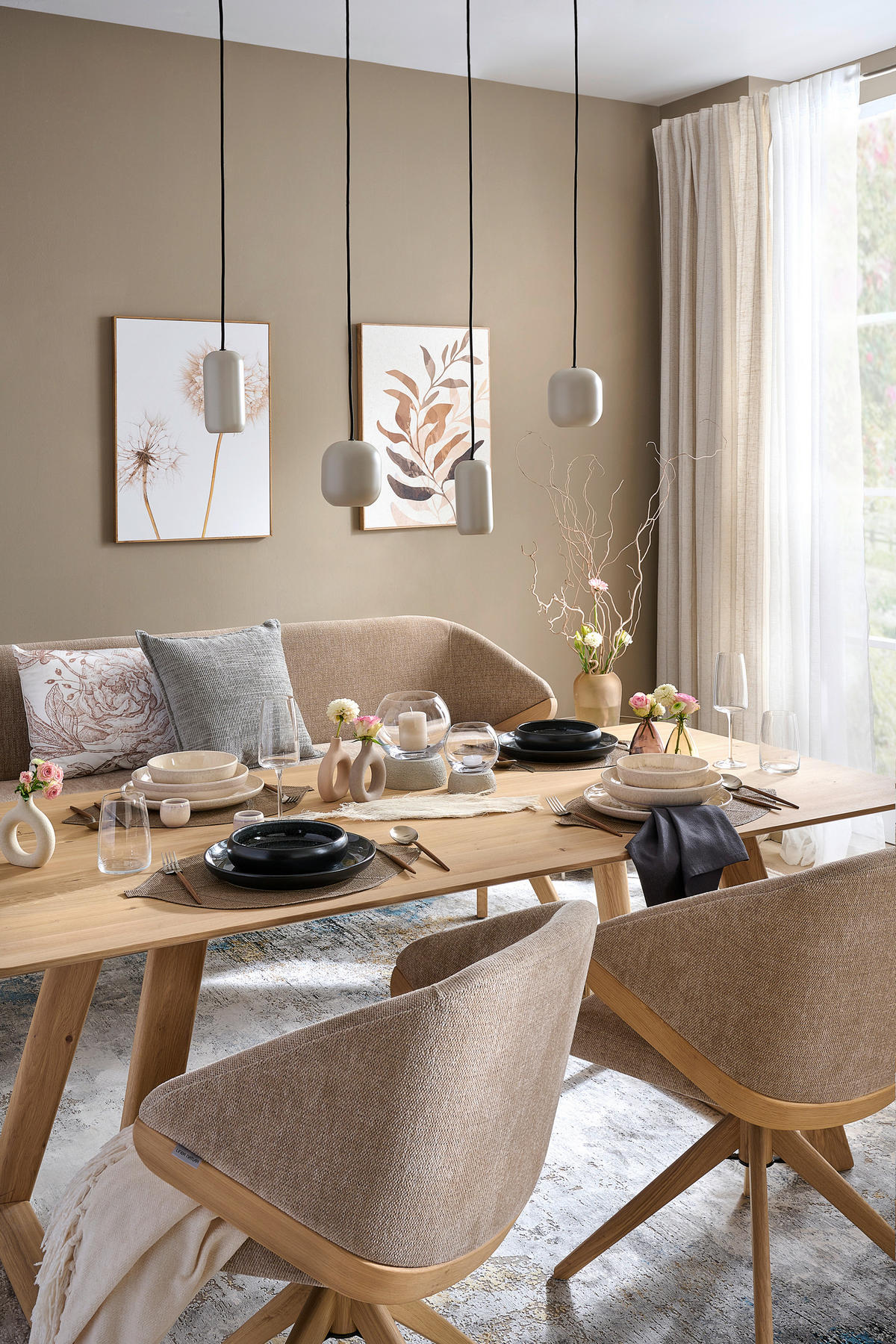 HÄNGELEUCHTE 90/12,5/150 cm    - Sandfarben, Basics, Metall (90/12,5/150cm) - Dieter Knoll