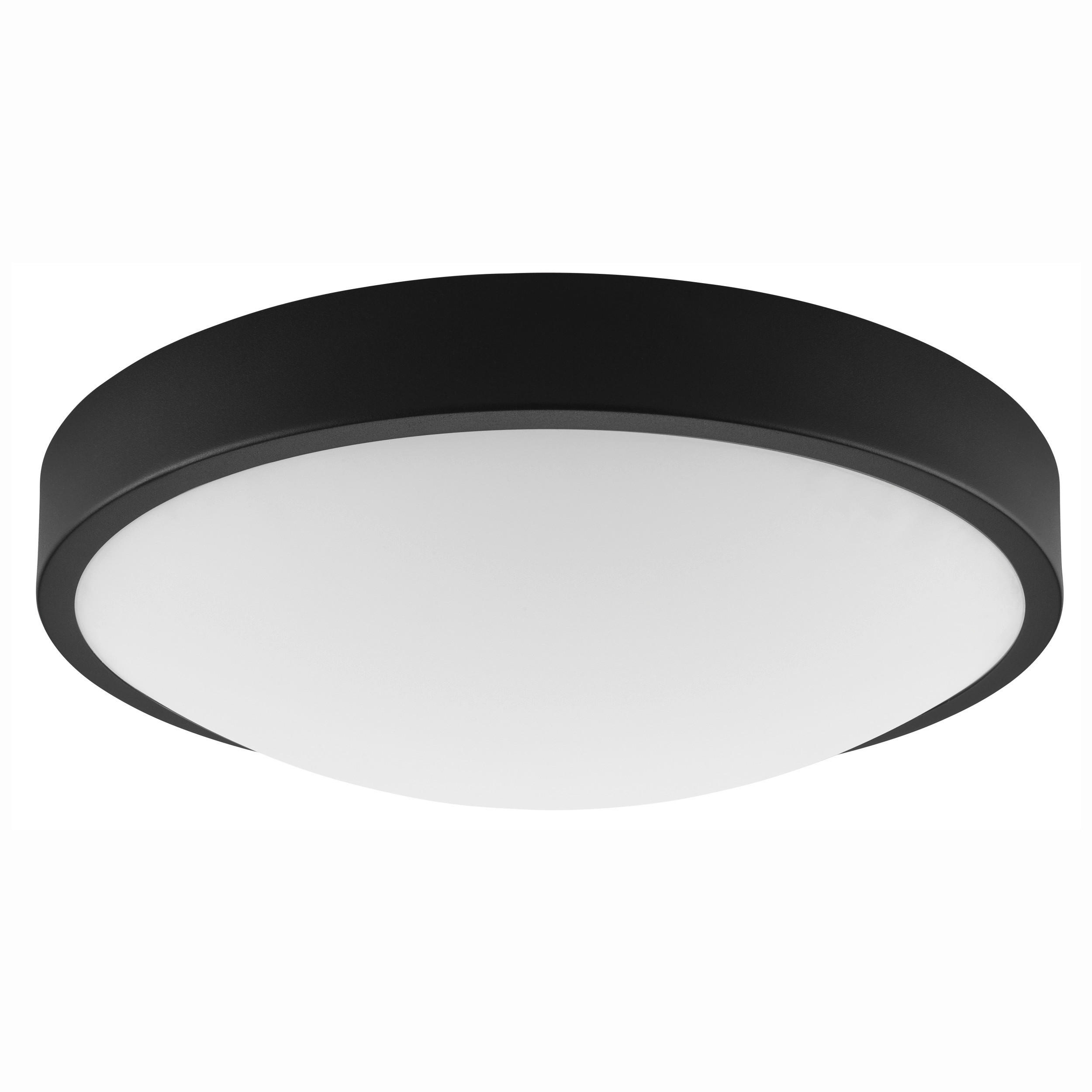 DECKENLEUCHTE  26/8 cm    - Schwarz Hochglanz, Basics, Glas/Metall (26/8cm)