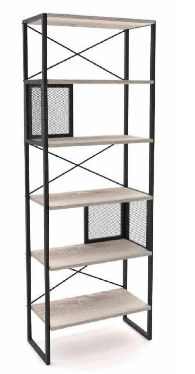 OTVORENA POLICA crna, sonoma hrast  - sonoma hrast/crna, Osnovno, metal/pločasti materijal (180/65/33cm) - Carryhome
