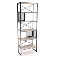 OTVORENA POLICA crna, sonoma hrast  - sonoma hrast/crna, Osnovno, metal/pločasti materijal (180/65/33cm) - Carryhome