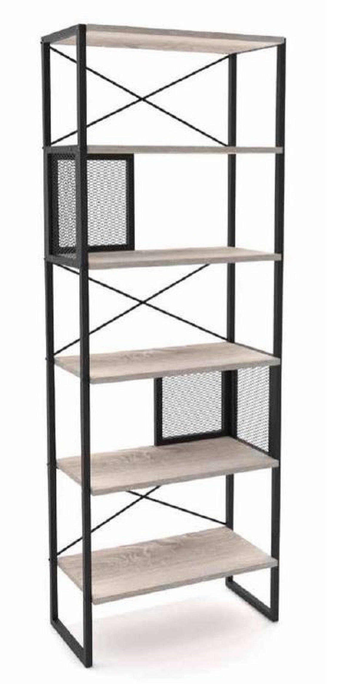 OTVORENA POLICA crna, sonoma hrast  - sonoma hrast/crna, Osnovno, metal/pločasti materijal (180/65/33cm) - Carryhome