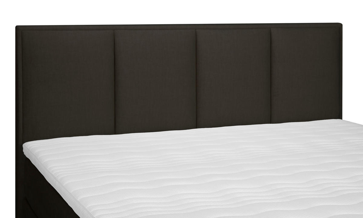 BOXSPRINGBETT 180/200 cm  in Anthrazit  - Anthrazit/Alufarben, Modern, Textil (180/200cm) - MID.YOU