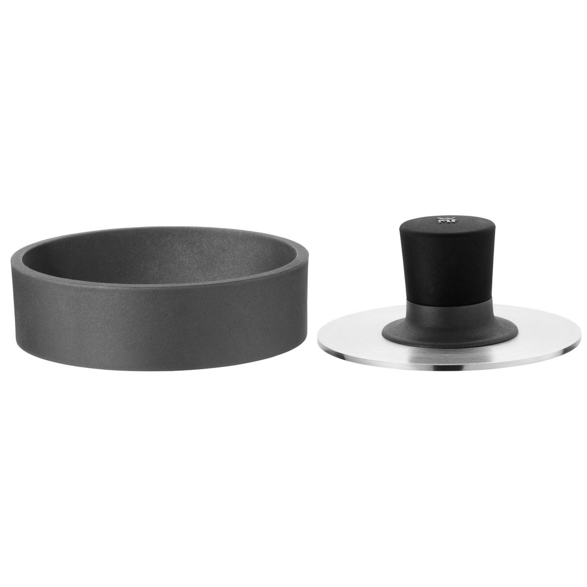 HAMBURGERPRESSE   - Edelstahlfarben/Schwarz, Basics, Kunststoff/Metall (12,5cm) - WMF