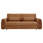 SCHLAFSOFA  in Cord, Feincord Rostfarben, Hellbraun  - Hellbraun/Rostfarben, KONVENTIONELL, Kunststoff/Textil (243/83/113cm) - Carryhome