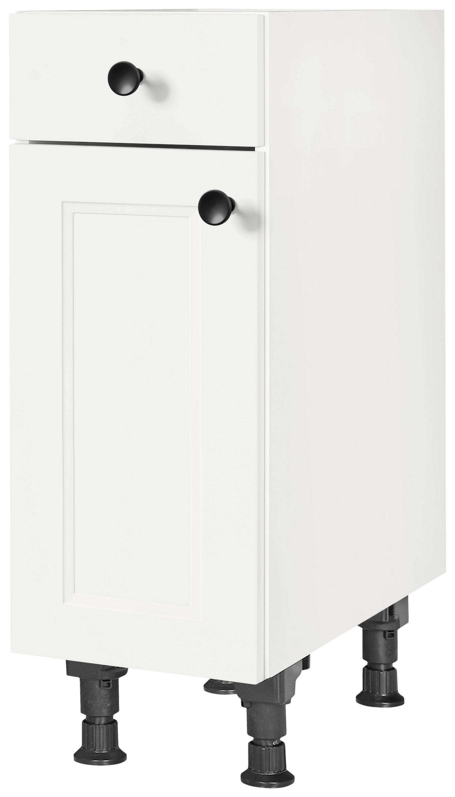 SCHUBKASTENUNTERSCHRANK 30/87/56 cm  in Weiß  - Schwarz/Weiß, MODERN, Holzwerkstoff/Metall (30/87/56cm) - Nobilia