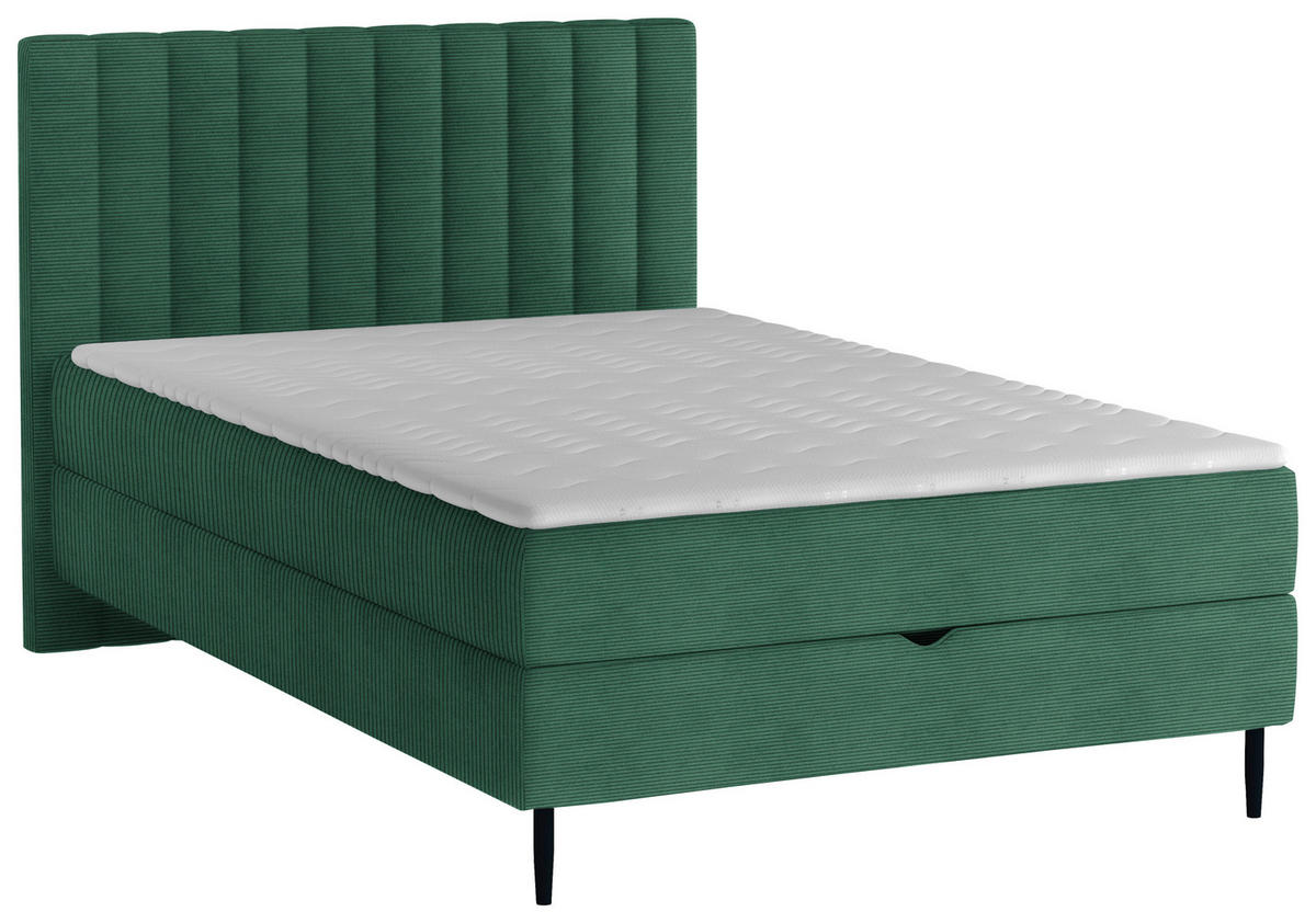 BOXBETT 120/200 cm  in Grün  - Schwarz/Grün, Design, Holz/Holzwerkstoff (120/200cm) - Stylife