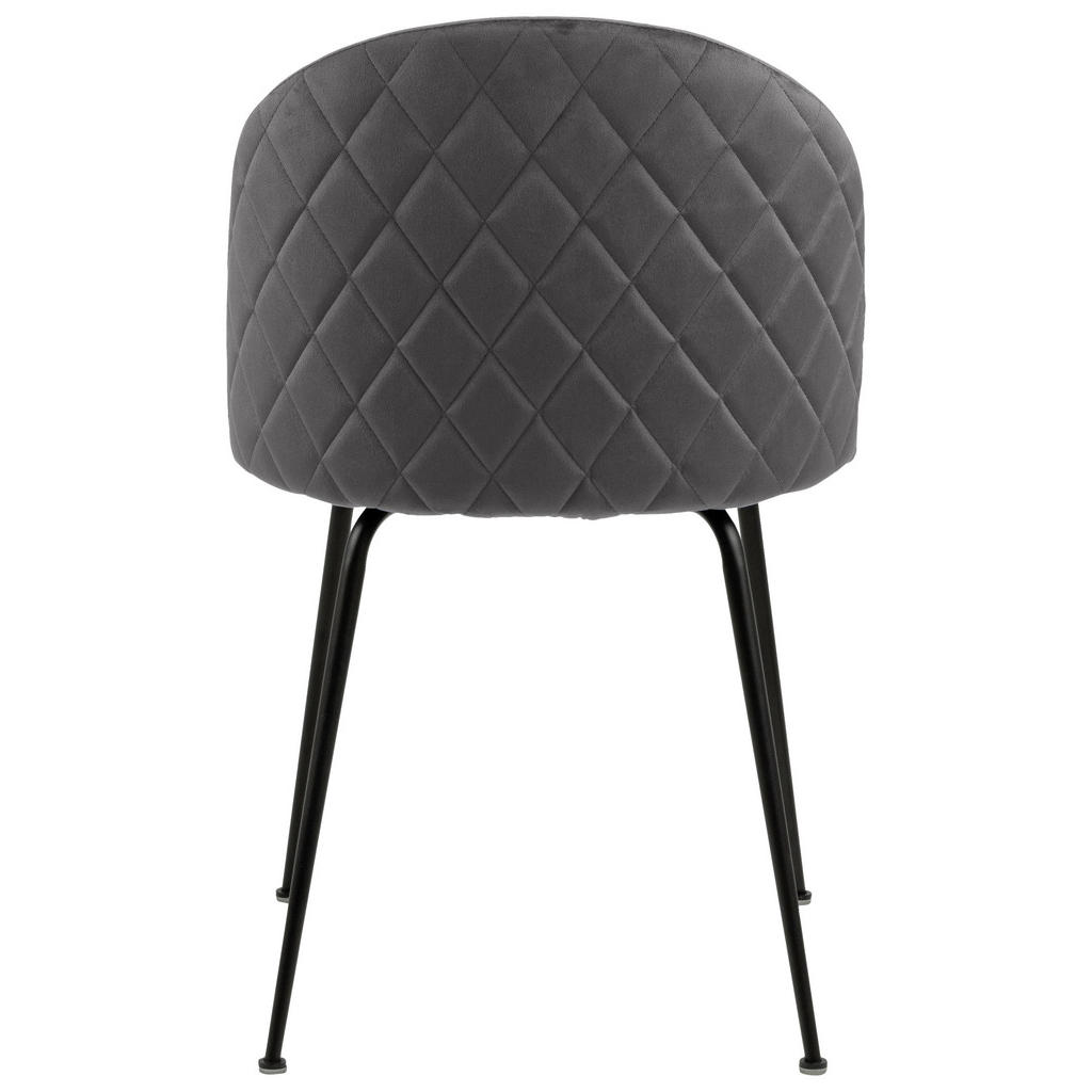 Thumbnail - Ambia Home Stuhl, Dunkelgrau, Textil, Rundrohr, 49.5x80.5x54 cm, Esszimmer, Stühle, Esszimmerstühle, Vierfußstühle