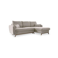 HÖRNSOFFA i chenille beige  - beige/naturfärgad, trä/textil (235/157cm) - MID.YOU