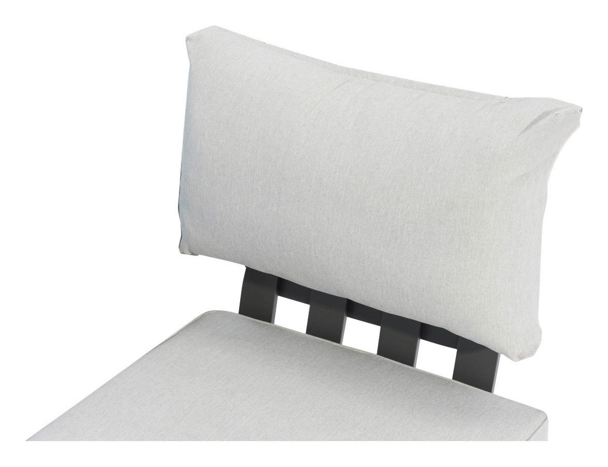 RÜCKENKISSEN Fly  - Hellgrau/Graphitfarben, Design, Textil/Metall (52/17/52cm) - Zebra 