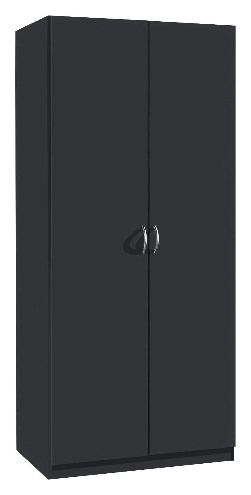 DREHTÜRENSCHRANK Grau  - Silberfarben/Grau, Design, Holzwerkstoff/Kunststoff (91/197/54cm) - Boxxx