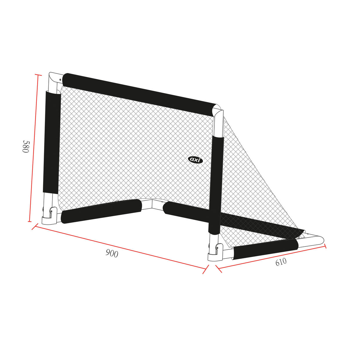 FUSSBALLTOR  - Anthrazit, Konventionell, Kunststoff/Metall (60/60/90cm)