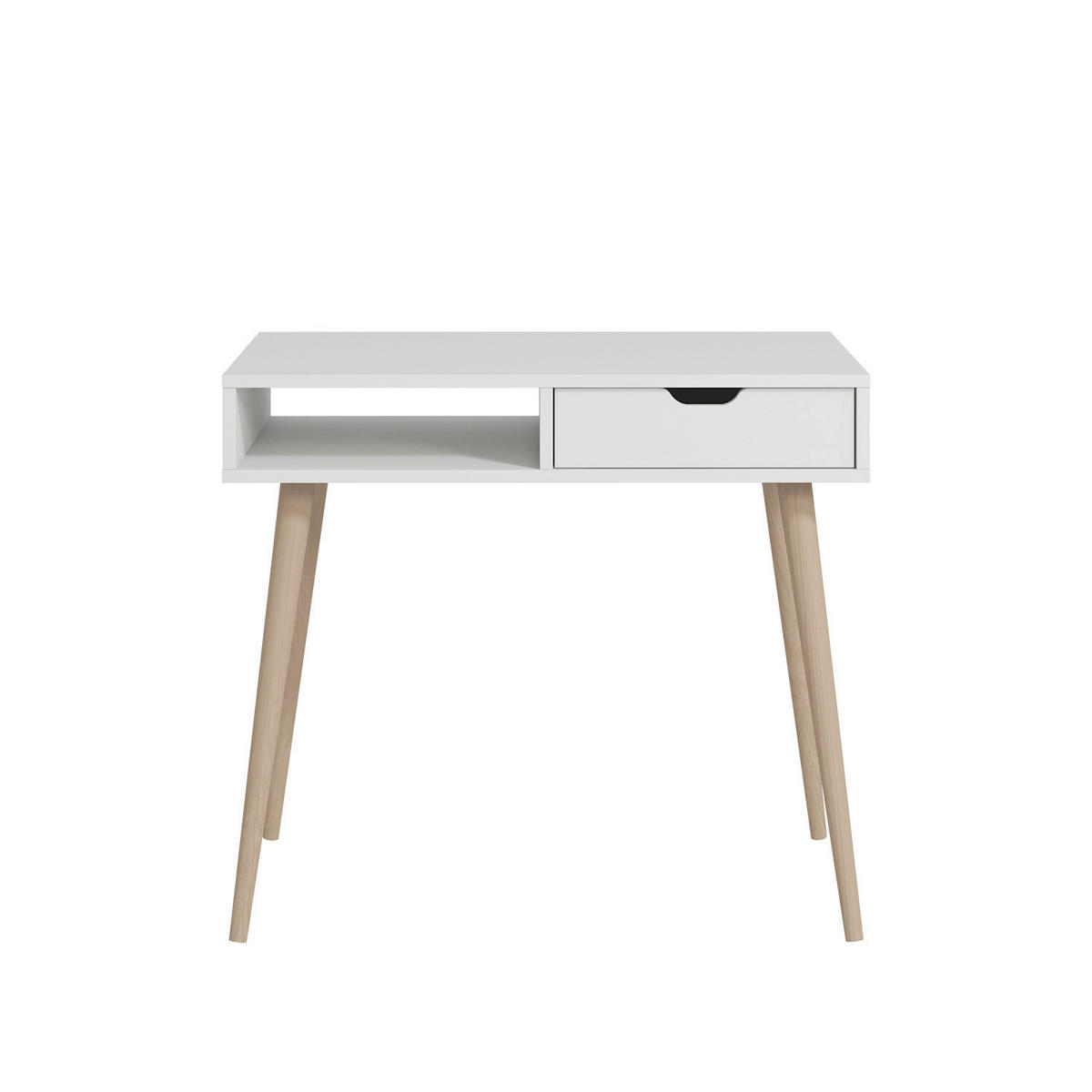 SCHREIBTISCH 90/60/80 cm  in Weiß  - Eichefarben/Weiß, Design, Holzwerkstoff (90/60/80cm) - Livetastic