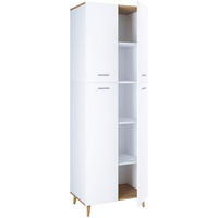 MEHRZWECKSCHRANK 60/184/39 cm,  in Weiß, Honigeiche  - Honigeiche/Weiß, MODERN, Holzwerkstoff/Kunststoff (60/184/39cm) - MID.YOU