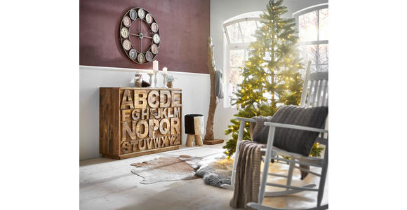 KOMMODE  in 128/91/37 cm  - Braun, Design, Holz (128/91/37cm) - Landscape