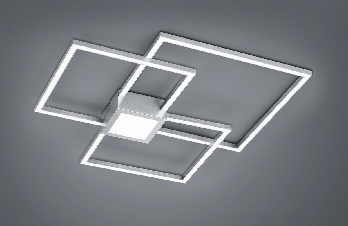 LED-DECKENLEUCHTE    66,5/66,5/6,5 cm  - Nickelfarben, Design, Kunststoff/Metall (66,5/66,5/6,5cm) - Trio Leuchten
