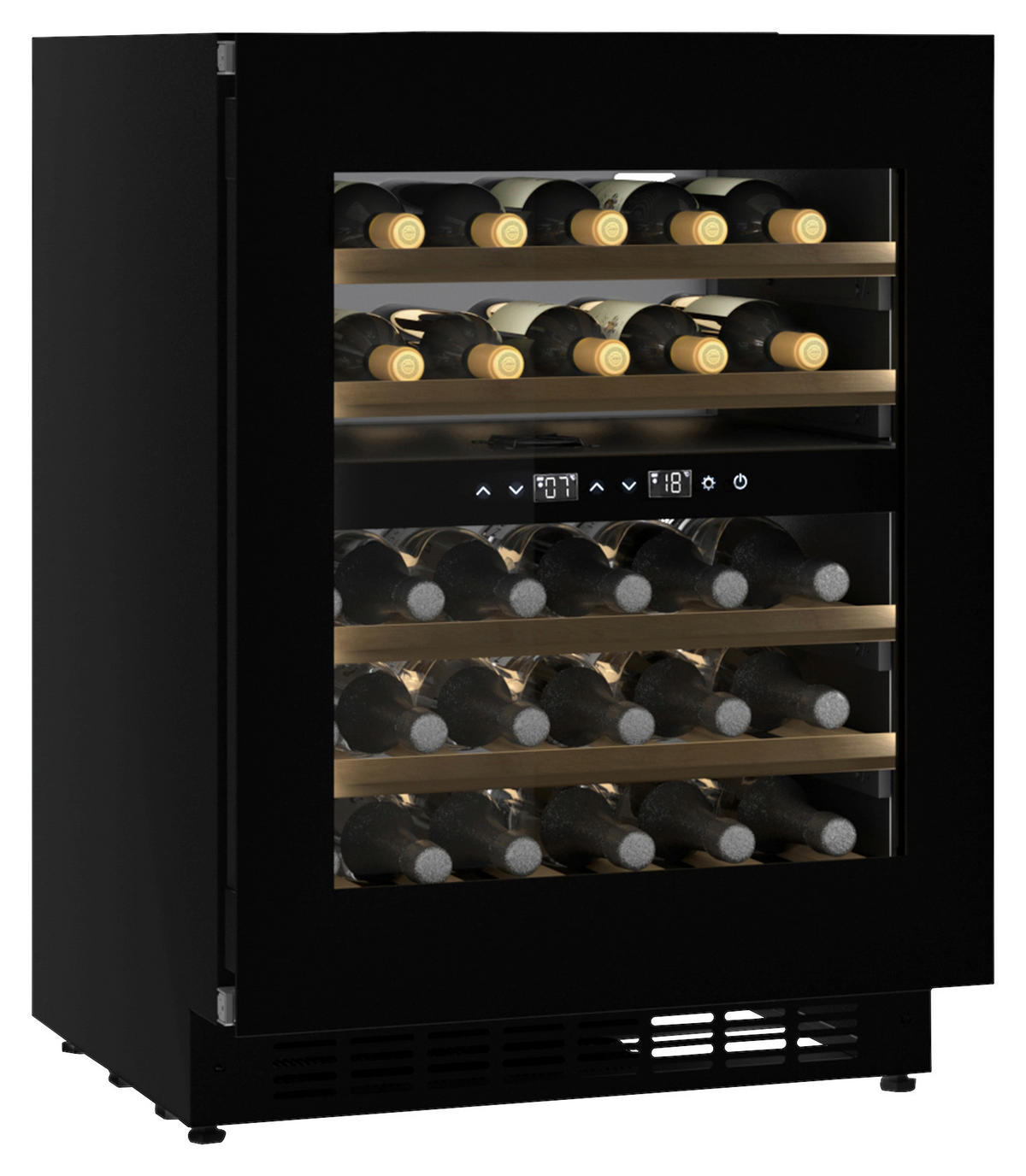 WEINKÜHLSCHRANK WineExcellence WEU 36  - Schwarz, Basics, Glas (59,5/81,9/57,7cm) - CASO Design