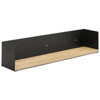 WANDBOARD Tanne furniert Schwarz  - Schwarz, Design, Holz/Holzwerkstoff (60/12/12cm) - MID.YOU