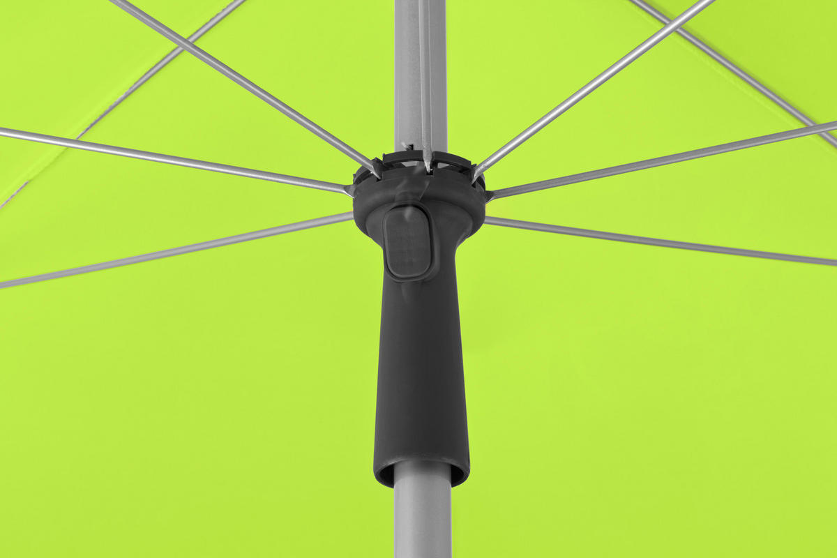 SONNENSCHIRM   - Silberfarben/Hellgrün, Basics, Textil/Metall (200/220/200cm) - Schneider