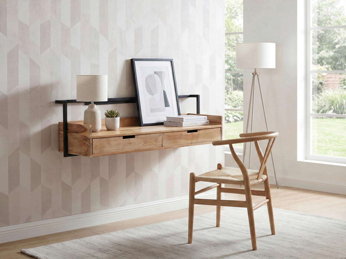 SCHREIBTISCH 120/38/37 cm Akaziefarben  - Akaziefarben, Design, Holz (120/38/37cm) - Livetastic