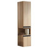 MIDISCHRANK 30/144/30 cm  - Eichefarben/Schwarz, Design, Glas/Holzwerkstoff (30/144/30cm) - Novel