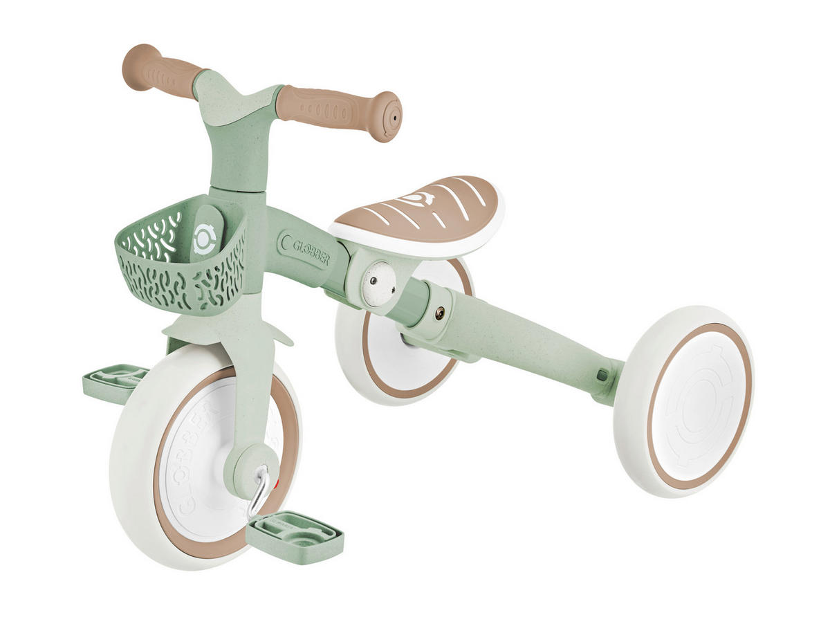DREIRAD LEARNING TRIKE 2in1 PLUS ECO  - Salbeigrün, Basics, Kunststoff (62.2/42.1/84.3cm) - GLOBBER