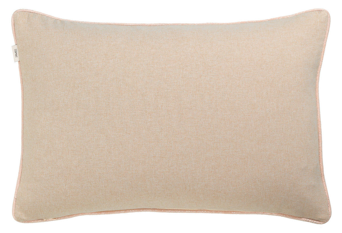 KISSENHÜLLE E-GlitterLines 38/58 cm  - Beige/Silberfarben, Basics, Textil (38/58cm) - Esprit