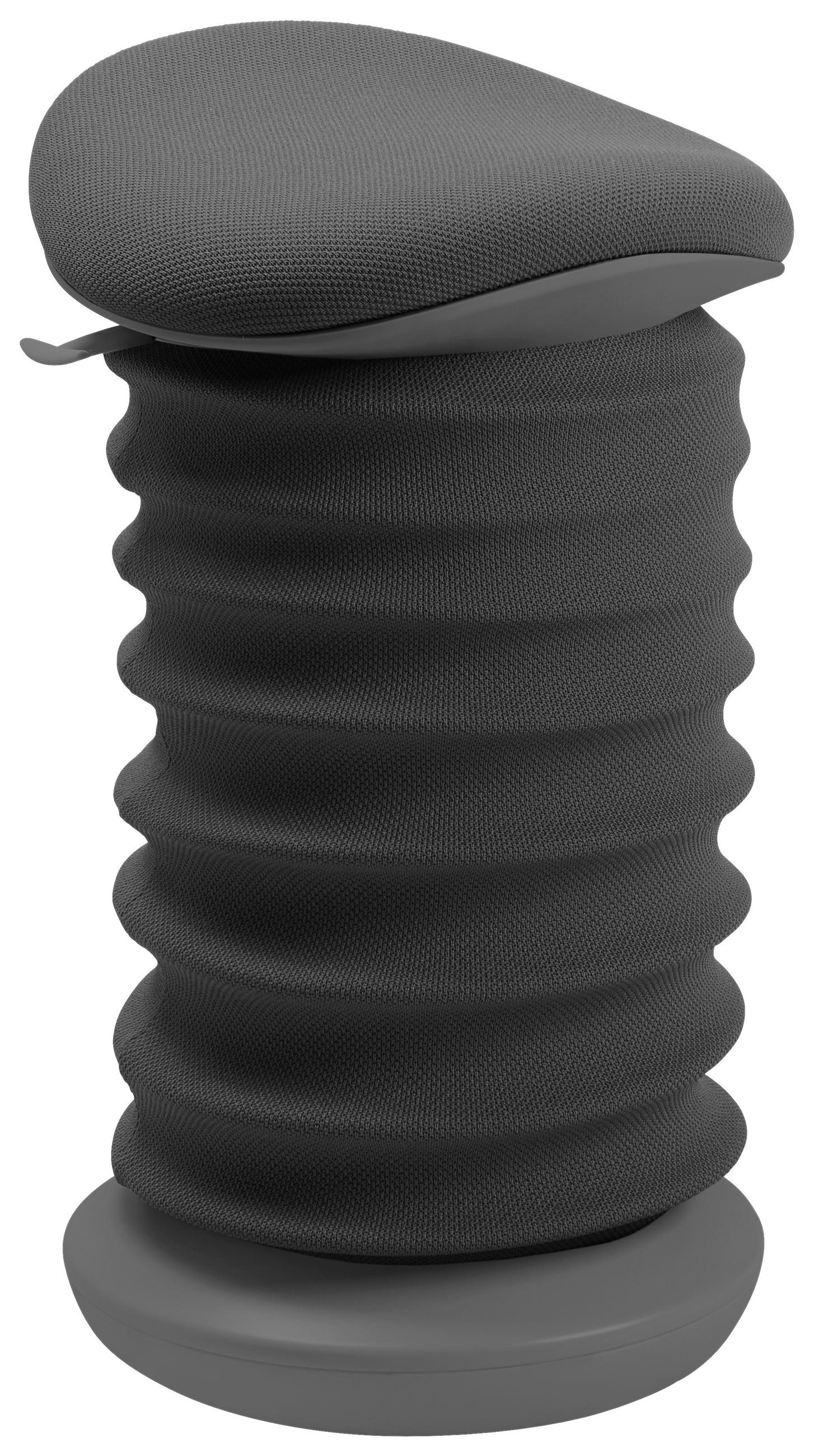 BÜROHOCKER Grau, Dunkelgrau  - Dunkelgrau/Grau, Design, Kunststoff/Textil (37,5/53-64/36cm) - Topstar