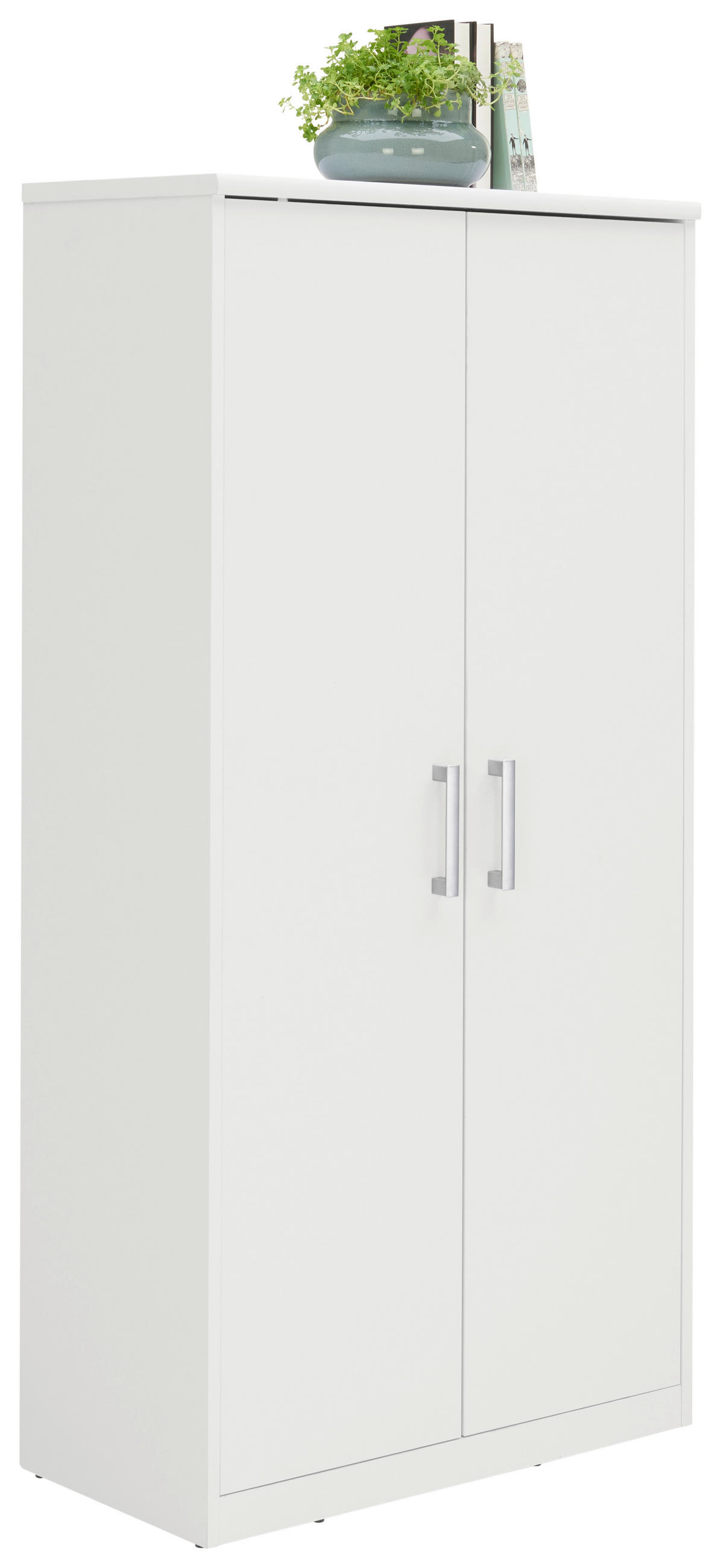 KOMMODE Weiß - Silberfarben/Schwarz, Basics, Holzwerkstoff/Kunststoff (72/148/36cm) - Xora