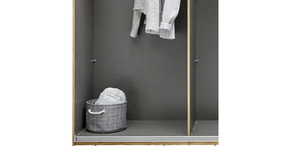 Schiebetürenschrank 270cm Alicante, Alpinlook/Betonoxid - Fichtefarben/Grau, MODERN, Holzwerkstoff (270/210/60cm) - Luca Bessoni