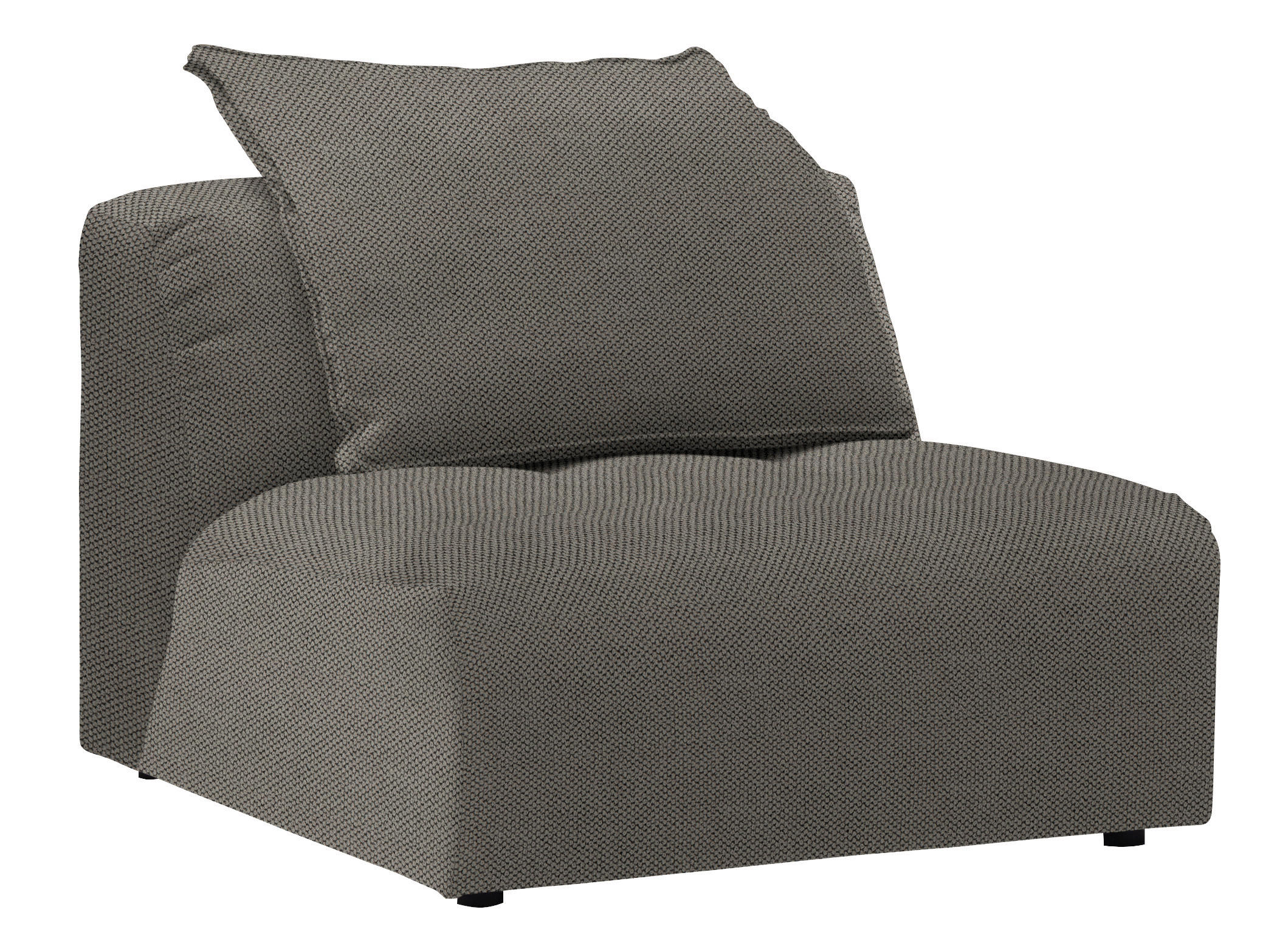 SESSEL in Webstoff Grau  - Schwarz/Grau, MODERN, Kunststoff/Textil (98/77/108cm) - Stylife