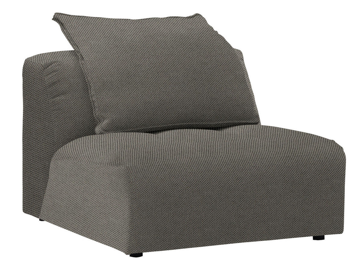 SESSEL in Webstoff Grau  - Schwarz/Grau, MODERN, Kunststoff/Textil (98/77/108cm) - Stylife