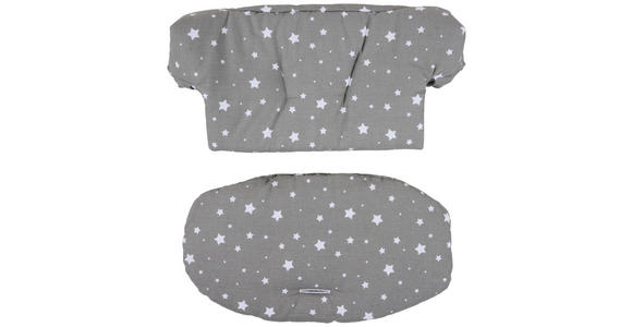 HOCHSTUHLEINLAGE Lunch - Grau, Basics, Textil (25/50cm) - My Baby Lou