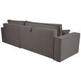 ECKSOFA inkl. Funktionen Anthrazit Cord  - Anthrazit/Schwarz, Design, Textil (267/141cm) - Xora