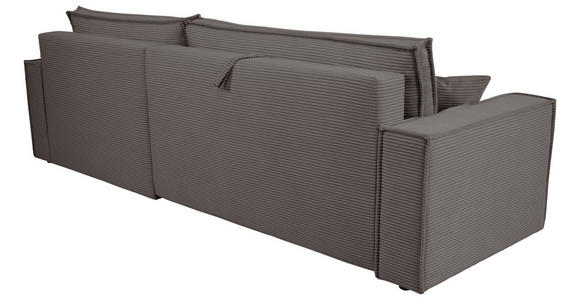 ECKSOFA inkl. Funktionen Anthrazit Cord  - Anthrazit/Schwarz, Design, Textil (267/141cm) - Xora